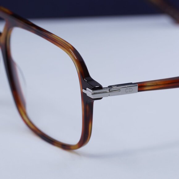 Dior Model DIORBLACKSUITO N3I 2500 Aviator 56mm Eyeglasses – Havana - Picture 2 of 10